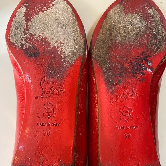Christian Louboutin Red Flats 38 - Picture 2 of 5